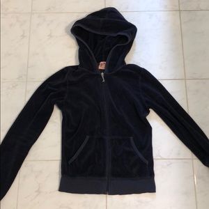 juicy couture zip up velvet jacket